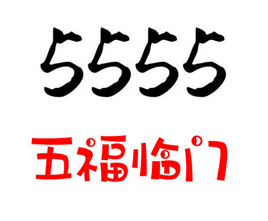 曹县尾号5555吉祥号